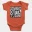 Straight Outta Sani - English Short Sleeve Baby Onesie in Orange Color